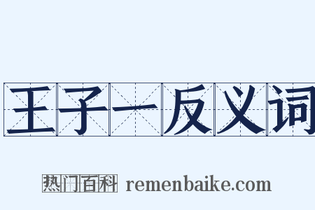 王子一反义词是什么意思的图片